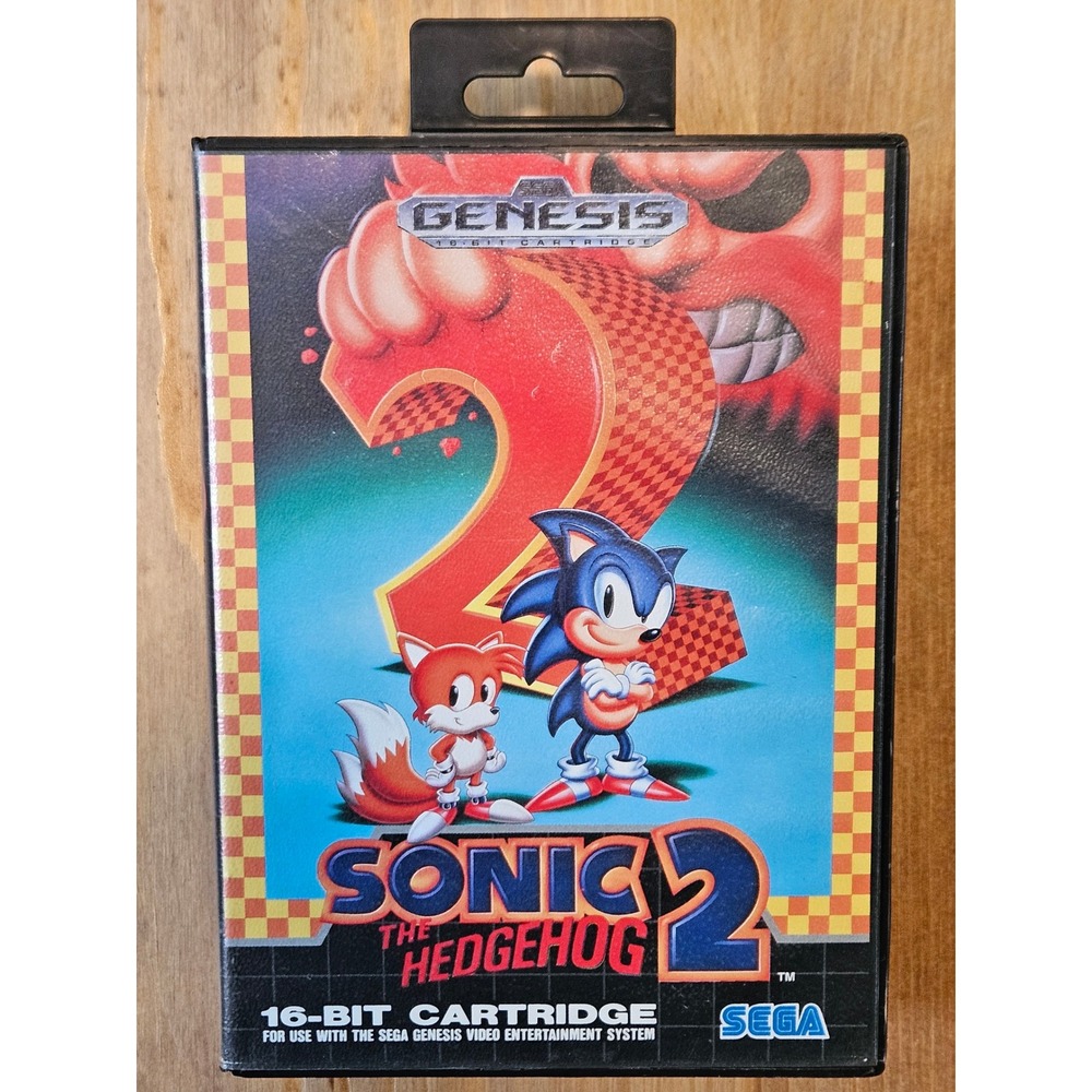 Sega Genesis Sonic The Hedgehog 2 16-Bit Cartridge with Case Mega Drive